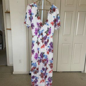 White Floral Maxi Dress